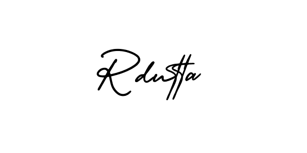 AmerikaSignatureDemo-Regular is a professional signature style that is perfect for those who want to add a touch of class to their signature. It is also a great choice for those who want to make their signature more unique. Get Rdutta name to fancy signature for free. Rdutta signature style 3 images and pictures png