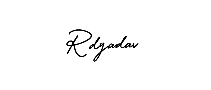 This is the best signature style for the Rdyadav name. Also you like these signature font (AmerikaSignatureDemo-Regular). Mix name signature. Rdyadav signature style 3 images and pictures png