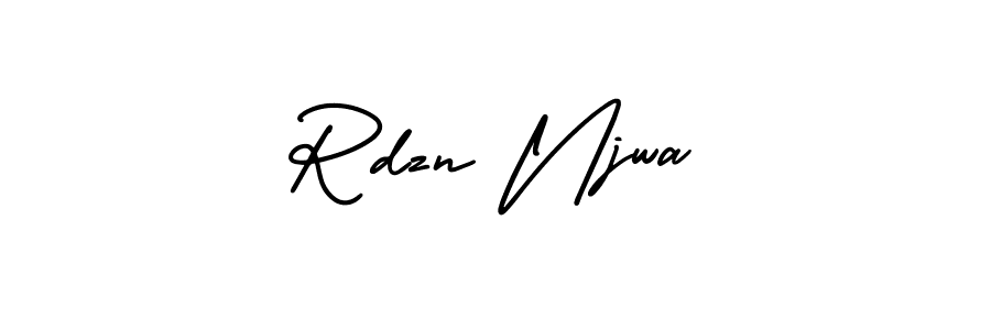 This is the best signature style for the Rdzn Njwa name. Also you like these signature font (AmerikaSignatureDemo-Regular). Mix name signature. Rdzn Njwa signature style 3 images and pictures png