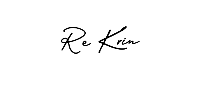 Re Krin stylish signature style. Best Handwritten Sign (AmerikaSignatureDemo-Regular) for my name. Handwritten Signature Collection Ideas for my name Re Krin. Re Krin signature style 3 images and pictures png