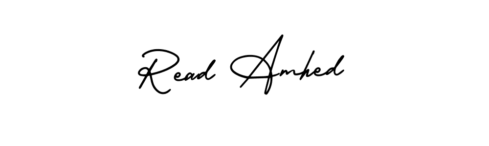 Also we have Read Amhed name is the best signature style. Create professional handwritten signature collection using AmerikaSignatureDemo-Regular autograph style. Read Amhed signature style 3 images and pictures png