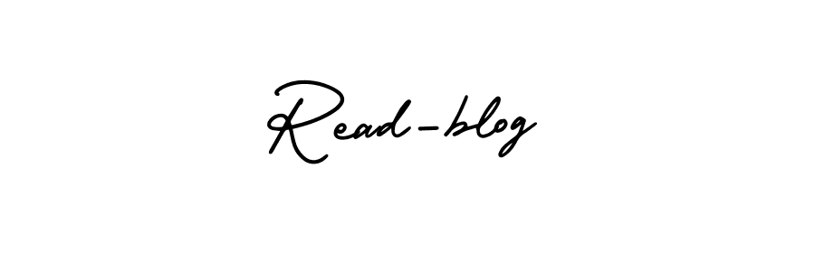 Read-blog stylish signature style. Best Handwritten Sign (AmerikaSignatureDemo-Regular) for my name. Handwritten Signature Collection Ideas for my name Read-blog. Read-blog signature style 3 images and pictures png