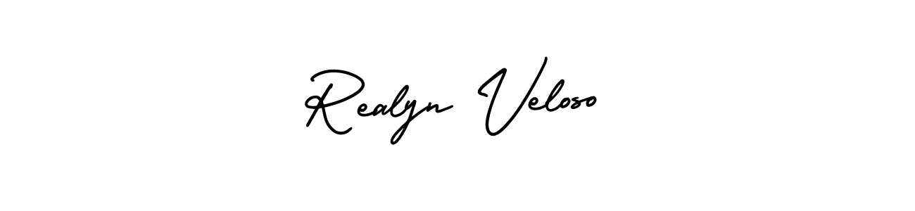 Design your own signature with our free online signature maker. With this signature software, you can create a handwritten (AmerikaSignatureDemo-Regular) signature for name Realyn Veloso. Realyn Veloso signature style 3 images and pictures png