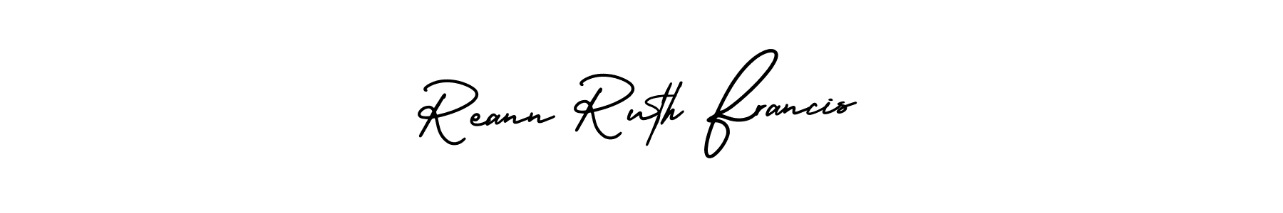 Make a short Reann Ruth Francis signature style. Manage your documents anywhere anytime using AmerikaSignatureDemo-Regular. Create and add eSignatures, submit forms, share and send files easily. Reann Ruth Francis signature style 3 images and pictures png