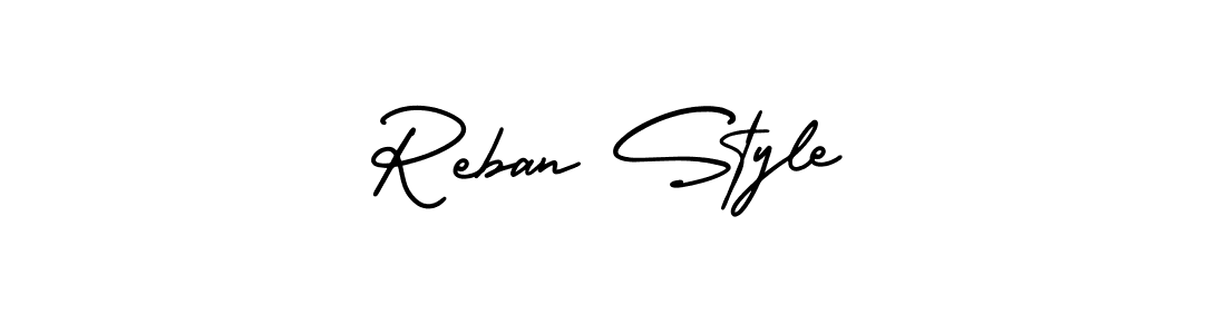 Make a beautiful signature design for name Reban Style. With this signature (AmerikaSignatureDemo-Regular) style, you can create a handwritten signature for free. Reban Style signature style 3 images and pictures png