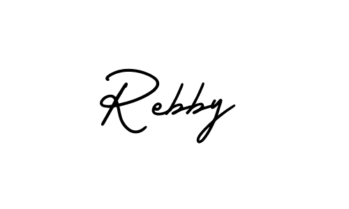 Make a short Rebby signature style. Manage your documents anywhere anytime using AmerikaSignatureDemo-Regular. Create and add eSignatures, submit forms, share and send files easily. Rebby signature style 3 images and pictures png