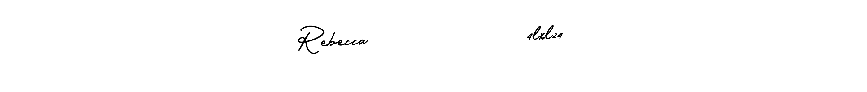 Make a beautiful signature design for name Rebecca              4l16l24. With this signature (AmerikaSignatureDemo-Regular) style, you can create a handwritten signature for free. Rebecca              4l16l24 signature style 3 images and pictures png