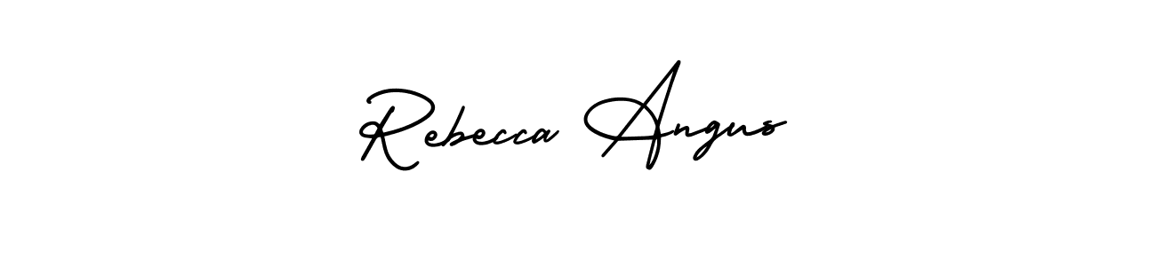 Make a short Rebecca Angus signature style. Manage your documents anywhere anytime using AmerikaSignatureDemo-Regular. Create and add eSignatures, submit forms, share and send files easily. Rebecca Angus signature style 3 images and pictures png