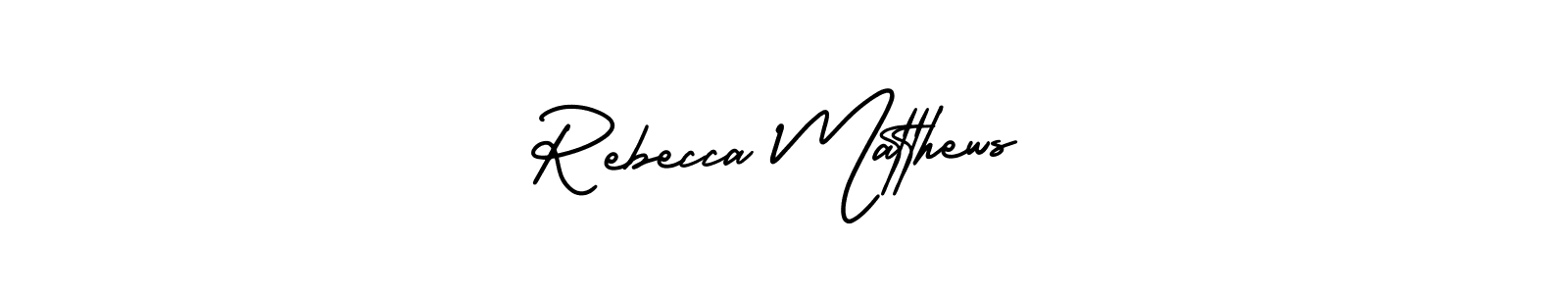 Rebecca Matthews stylish signature style. Best Handwritten Sign (AmerikaSignatureDemo-Regular) for my name. Handwritten Signature Collection Ideas for my name Rebecca Matthews. Rebecca Matthews signature style 3 images and pictures png