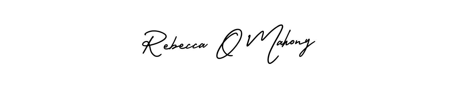 Make a short Rebecca O Mahony signature style. Manage your documents anywhere anytime using AmerikaSignatureDemo-Regular. Create and add eSignatures, submit forms, share and send files easily. Rebecca O Mahony signature style 3 images and pictures png