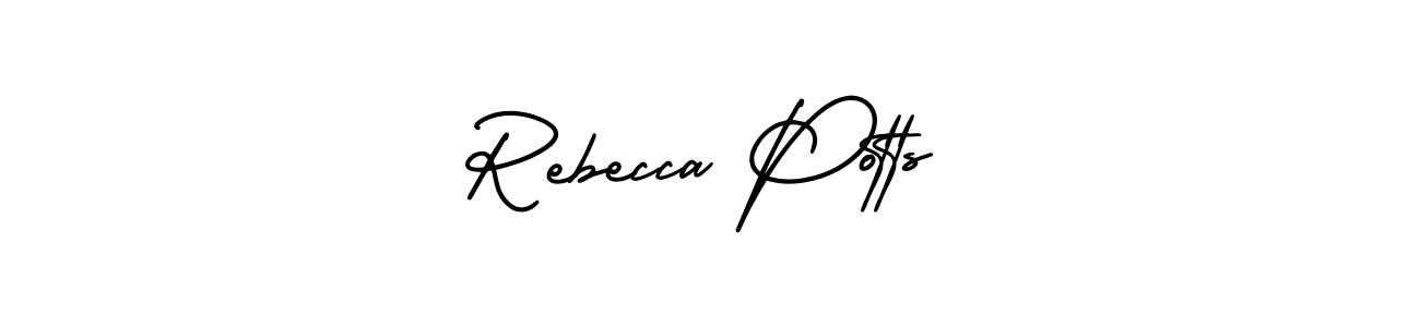How to make Rebecca Potts name signature. Use AmerikaSignatureDemo-Regular style for creating short signs online. This is the latest handwritten sign. Rebecca Potts signature style 3 images and pictures png