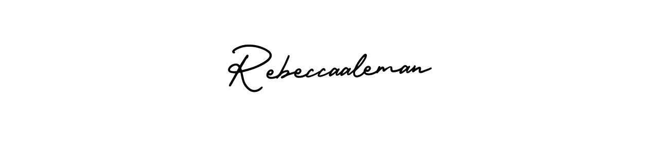 Make a short Rebeccaaleman signature style. Manage your documents anywhere anytime using AmerikaSignatureDemo-Regular. Create and add eSignatures, submit forms, share and send files easily. Rebeccaaleman signature style 3 images and pictures png