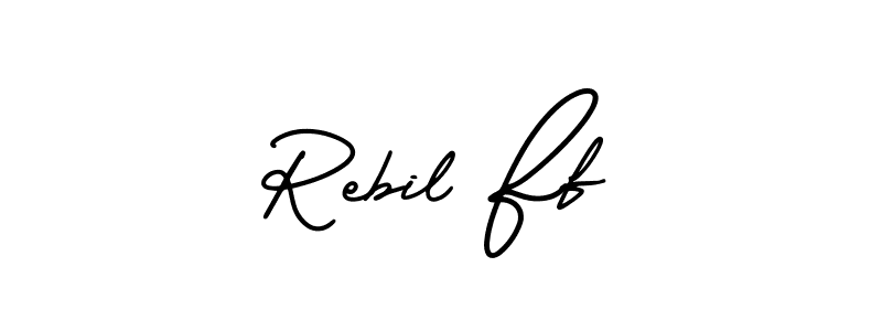 Use a signature maker to create a handwritten signature online. With this signature software, you can design (AmerikaSignatureDemo-Regular) your own signature for name Rebil Ff. Rebil Ff signature style 3 images and pictures png