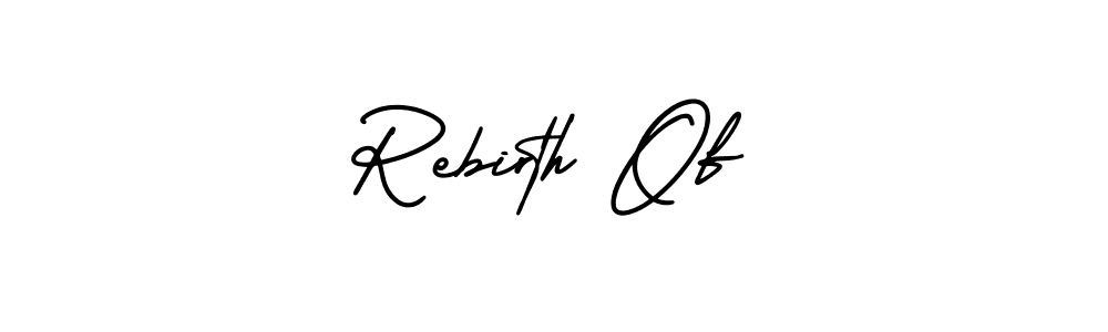 The best way (AmerikaSignatureDemo-Regular) to make a short signature is to pick only two or three words in your name. The name Rebirth Of include a total of six letters. For converting this name. Rebirth Of signature style 3 images and pictures png