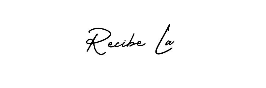 AmerikaSignatureDemo-Regular is a professional signature style that is perfect for those who want to add a touch of class to their signature. It is also a great choice for those who want to make their signature more unique. Get Recibe La name to fancy signature for free. Recibe La signature style 3 images and pictures png