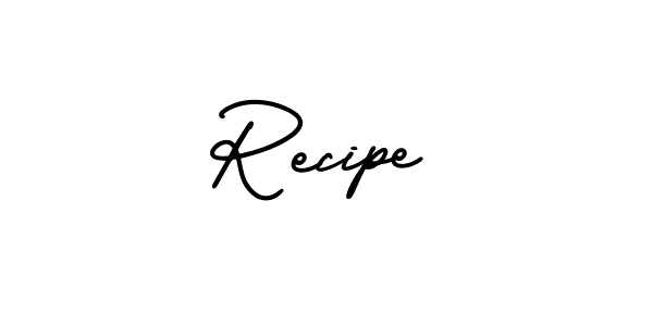 The best way (AmerikaSignatureDemo-Regular) to make a short signature is to pick only two or three words in your name. The name Recipe include a total of six letters. For converting this name. Recipe signature style 3 images and pictures png