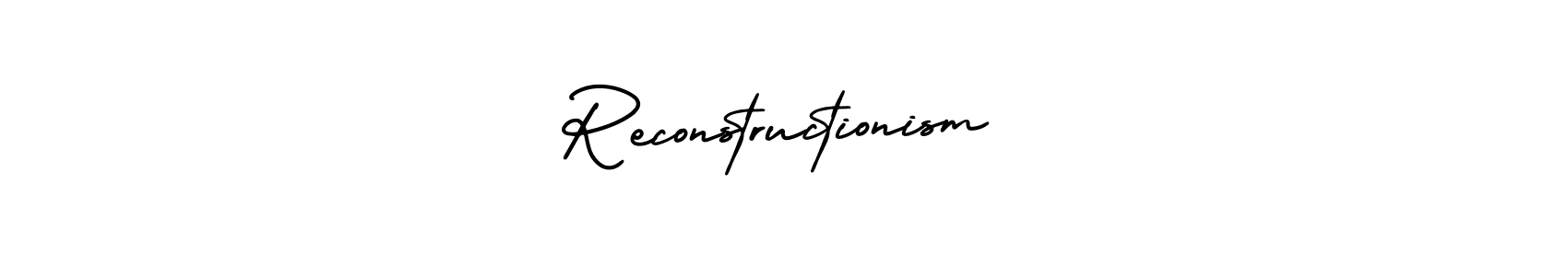 Also You can easily find your signature by using the search form. We will create Reconstructionism name handwritten signature images for you free of cost using AmerikaSignatureDemo-Regular sign style. Reconstructionism signature style 3 images and pictures png