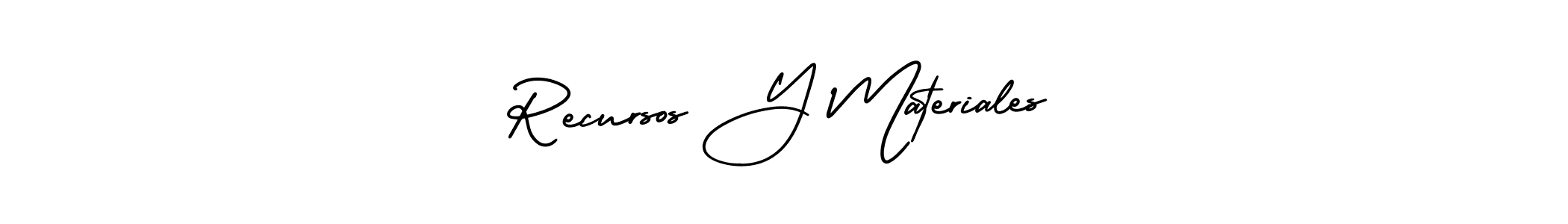 Create a beautiful signature design for name Recursos Y Materiales. With this signature (AmerikaSignatureDemo-Regular) fonts, you can make a handwritten signature for free. Recursos Y Materiales signature style 3 images and pictures png