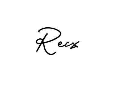 Make a beautiful signature design for name Recx. With this signature (AmerikaSignatureDemo-Regular) style, you can create a handwritten signature for free. Recx signature style 3 images and pictures png