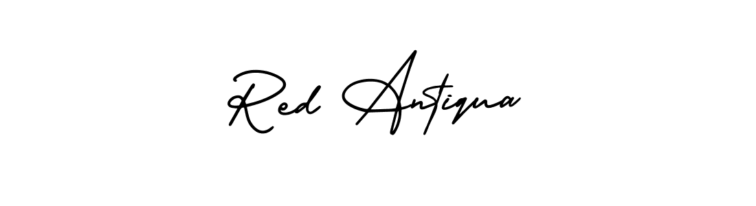 How to make Red Antiqua signature? AmerikaSignatureDemo-Regular is a professional autograph style. Create handwritten signature for Red Antiqua name. Red Antiqua signature style 3 images and pictures png