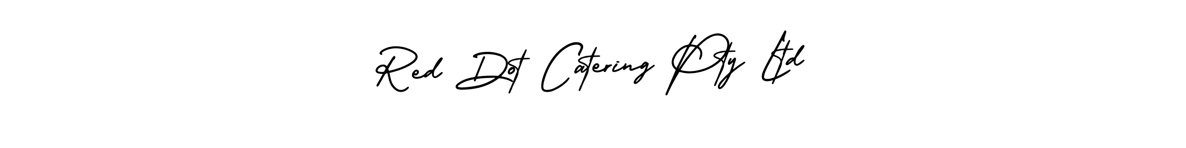 Create a beautiful signature design for name Red Dot Catering Pty Ltd. With this signature (AmerikaSignatureDemo-Regular) fonts, you can make a handwritten signature for free. Red Dot Catering Pty Ltd signature style 3 images and pictures png
