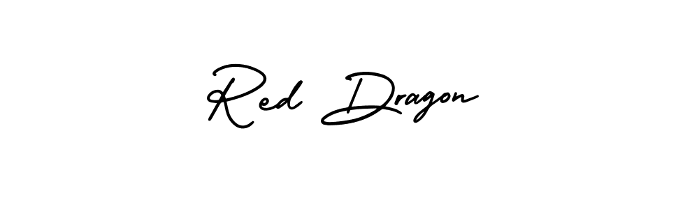 Red Dragon stylish signature style. Best Handwritten Sign (AmerikaSignatureDemo-Regular) for my name. Handwritten Signature Collection Ideas for my name Red Dragon. Red Dragon signature style 3 images and pictures png