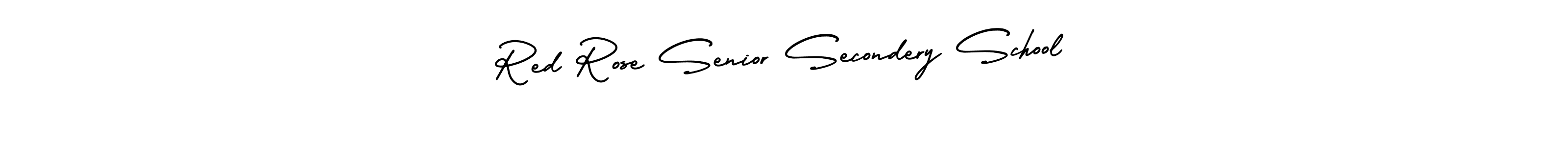 This is the best signature style for the Red Rose Senior Secondery School name. Also you like these signature font (AmerikaSignatureDemo-Regular). Mix name signature. Red Rose Senior Secondery School signature style 3 images and pictures png