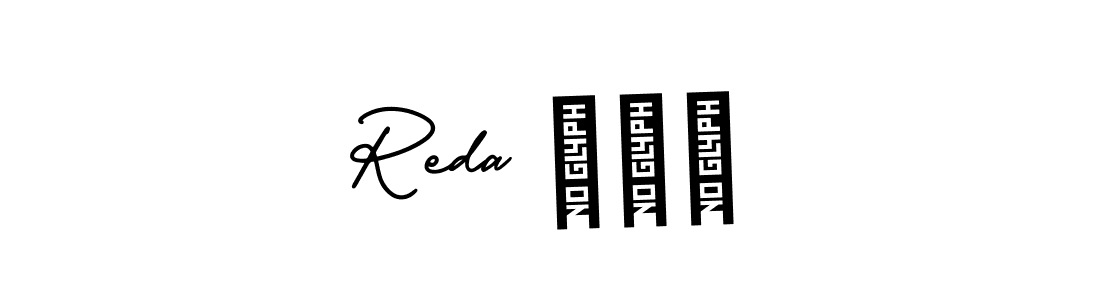 You should practise on your own different ways (AmerikaSignatureDemo-Regular) to write your name (Reda رضا) in signature. don't let someone else do it for you. Reda رضا signature style 3 images and pictures png