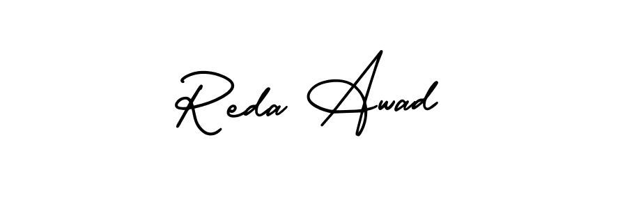 Make a beautiful signature design for name Reda Awad. With this signature (AmerikaSignatureDemo-Regular) style, you can create a handwritten signature for free. Reda Awad signature style 3 images and pictures png