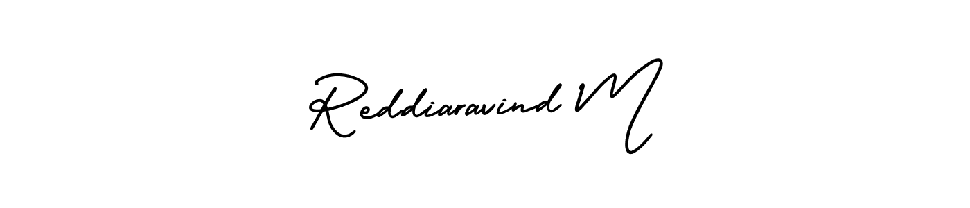 Design your own signature with our free online signature maker. With this signature software, you can create a handwritten (AmerikaSignatureDemo-Regular) signature for name Reddiaravind M. Reddiaravind M signature style 3 images and pictures png