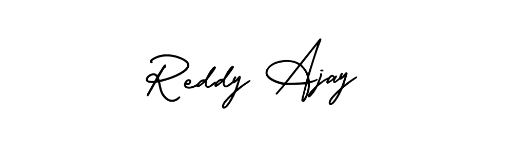 The best way (AmerikaSignatureDemo-Regular) to make a short signature is to pick only two or three words in your name. The name Reddy Ajay include a total of six letters. For converting this name. Reddy Ajay signature style 3 images and pictures png