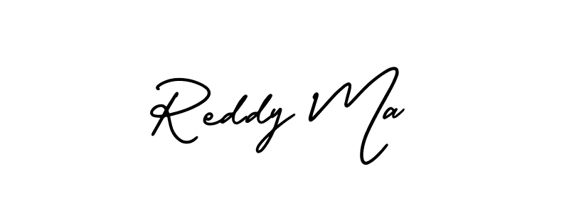 The best way (AmerikaSignatureDemo-Regular) to make a short signature is to pick only two or three words in your name. The name Reddy Ma include a total of six letters. For converting this name. Reddy Ma signature style 3 images and pictures png