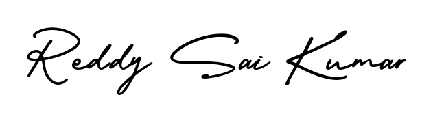 Practice writing Reddy Sai Kumar with the flow of AmerikaSignatureDemo-Regular lettering. A fantastic source of inspiration for developing your personal signature style. Reddy Sai Kumar signature style 3 images and pictures png