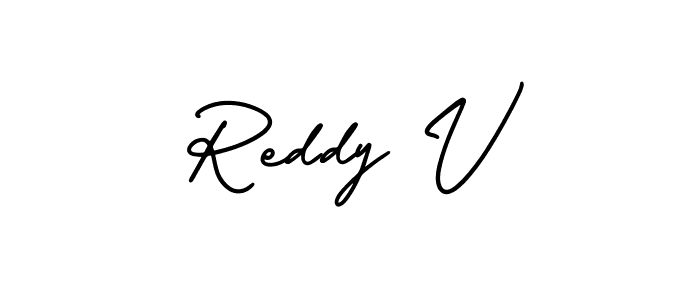Create a beautiful signature design for name Reddy V. With this signature (AmerikaSignatureDemo-Regular) fonts, you can make a handwritten signature for free. Reddy V signature style 3 images and pictures png