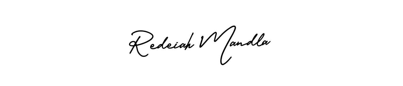 This is the best signature style for the Redeiah Mandla name. Also you like these signature font (AmerikaSignatureDemo-Regular). Mix name signature. Redeiah Mandla signature style 3 images and pictures png