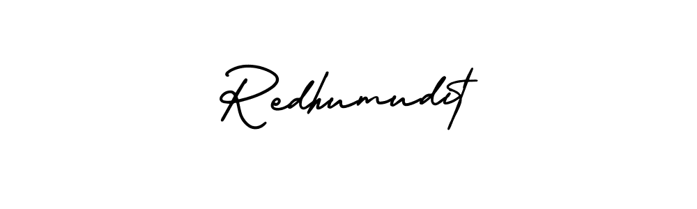 It looks lik you need a new signature style for name Redhumudit. Design unique handwritten (AmerikaSignatureDemo-Regular) signature with our free signature maker in just a few clicks. Redhumudit signature style 3 images and pictures png