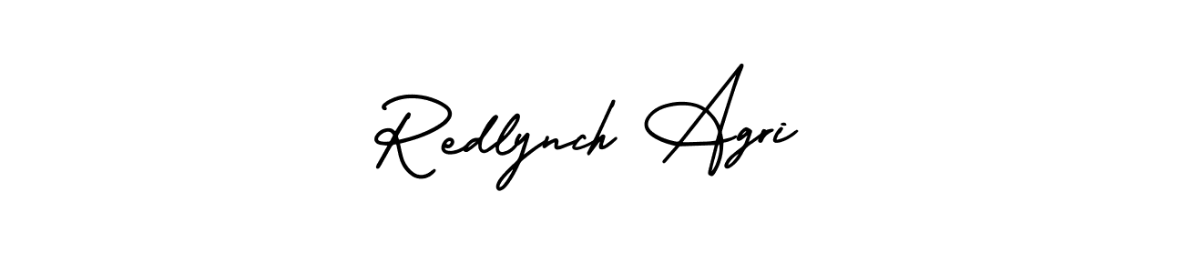 You should practise on your own different ways (AmerikaSignatureDemo-Regular) to write your name (Redlynch Agri) in signature. don't let someone else do it for you. Redlynch Agri signature style 3 images and pictures png