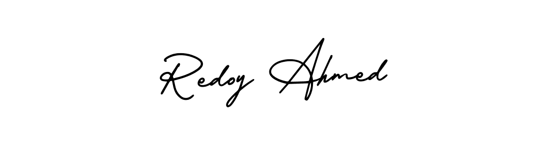 How to make Redoy Ahmed signature? AmerikaSignatureDemo-Regular is a professional autograph style. Create handwritten signature for Redoy Ahmed name. Redoy Ahmed signature style 3 images and pictures png