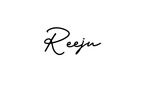 How to make Reeju signature? AmerikaSignatureDemo-Regular is a professional autograph style. Create handwritten signature for Reeju name. Reeju signature style 3 images and pictures png