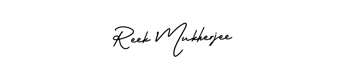 You can use this online signature creator to create a handwritten signature for the name Reek Mukherjee. This is the best online autograph maker. Reek Mukherjee signature style 3 images and pictures png