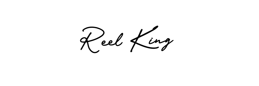 Similarly AmerikaSignatureDemo-Regular is the best handwritten signature design. Signature creator online .You can use it as an online autograph creator for name Reel King. Reel King signature style 3 images and pictures png