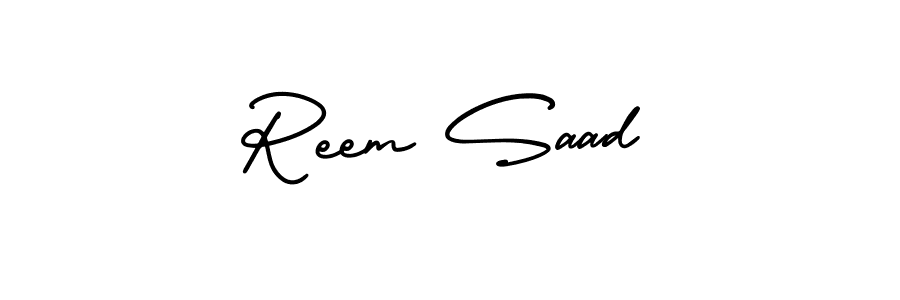 Make a beautiful signature design for name Reem Saad. Use this online signature maker to create a handwritten signature for free. Reem Saad signature style 3 images and pictures png