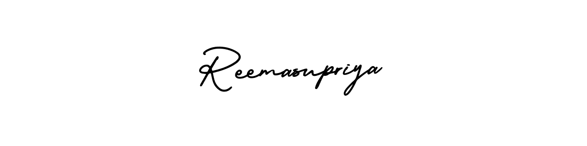 It looks lik you need a new signature style for name Reemasupriya. Design unique handwritten (AmerikaSignatureDemo-Regular) signature with our free signature maker in just a few clicks. Reemasupriya signature style 3 images and pictures png