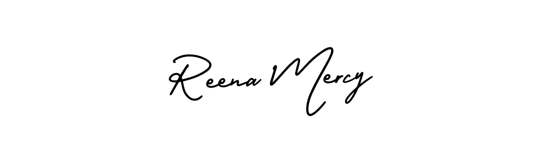 if you are searching for the best signature style for your name Reena Mercy. so please give up your signature search. here we have designed multiple signature styles  using AmerikaSignatureDemo-Regular. Reena Mercy signature style 3 images and pictures png