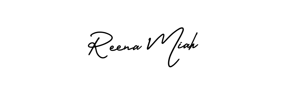 Best and Professional Signature Style for Reena Miah. AmerikaSignatureDemo-Regular Best Signature Style Collection. Reena Miah signature style 3 images and pictures png