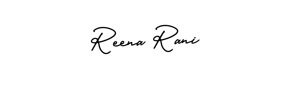 Design your own signature with our free online signature maker. With this signature software, you can create a handwritten (AmerikaSignatureDemo-Regular) signature for name Reena Rani. Reena Rani signature style 3 images and pictures png