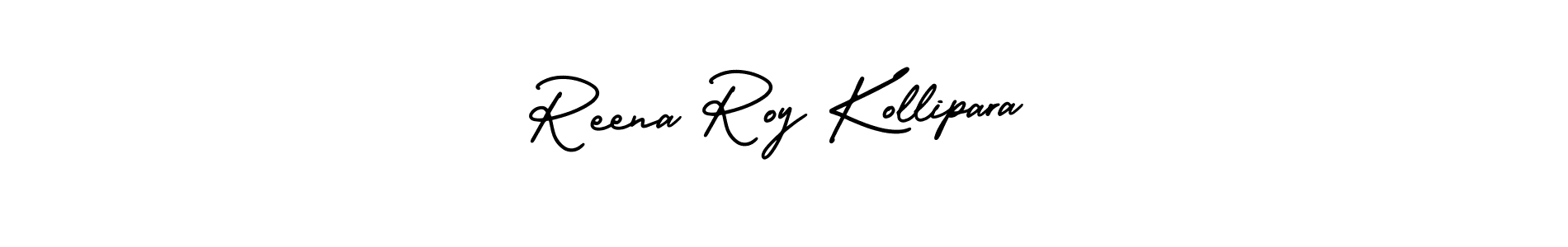 How to Draw Reena Roy Kollipara signature style? AmerikaSignatureDemo-Regular is a latest design signature styles for name Reena Roy Kollipara. Reena Roy Kollipara signature style 3 images and pictures png