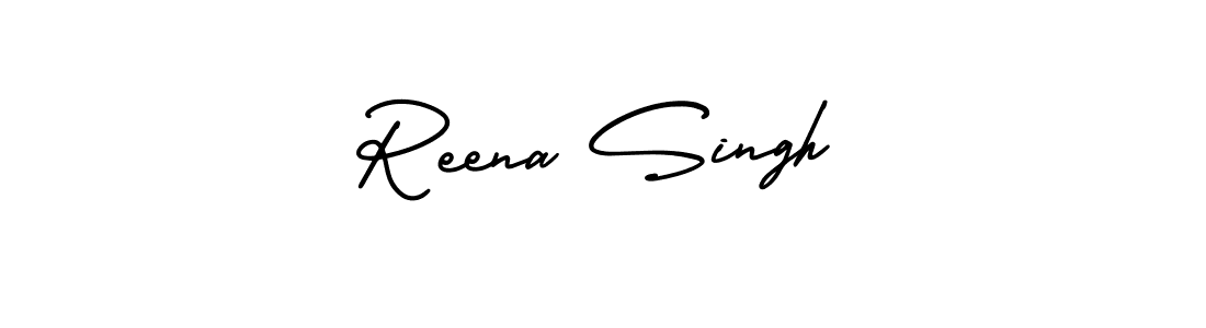 Use a signature maker to create a handwritten signature online. With this signature software, you can design (AmerikaSignatureDemo-Regular) your own signature for name Reena Singh. Reena Singh signature style 3 images and pictures png