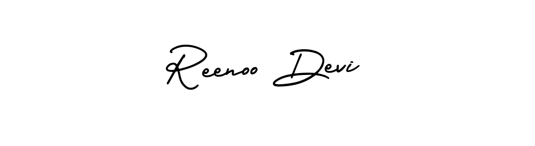 How to make Reenoo Devi name signature. Use AmerikaSignatureDemo-Regular style for creating short signs online. This is the latest handwritten sign. Reenoo Devi signature style 3 images and pictures png