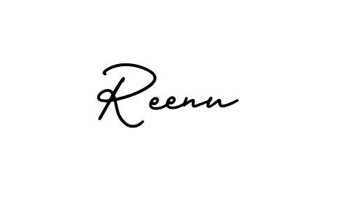 Make a beautiful signature design for name Reenu. With this signature (AmerikaSignatureDemo-Regular) style, you can create a handwritten signature for free. Reenu signature style 3 images and pictures png